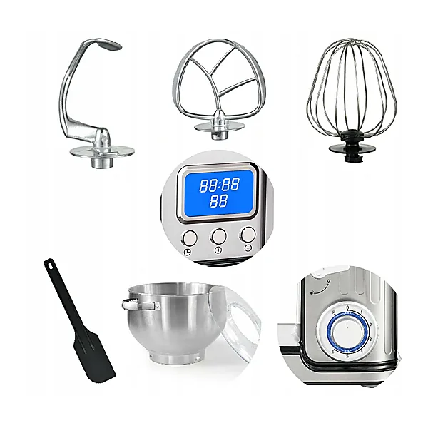 Black and White SC 315 D Stand mixer, 1300 Watt, 5.7 Liters   Silver
