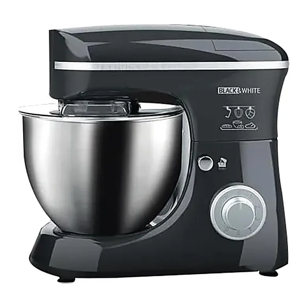 Black and White Professional Stand mixer, 1500 Watt, 5.5 Liters, 6 Speeds, Black*Red, SM 615