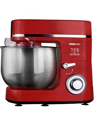Black and White Professional Stand mixer, 2200 Watt, 8 Liters, Red, SM 822