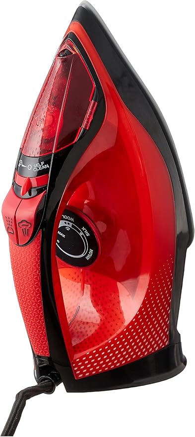 Black & White Steam Iron SI 2300, Unpaste Base, 10 Sec To Heat, Cleaning While Ironing, Heat Control, 2200 Watt, Black (International Warranty)