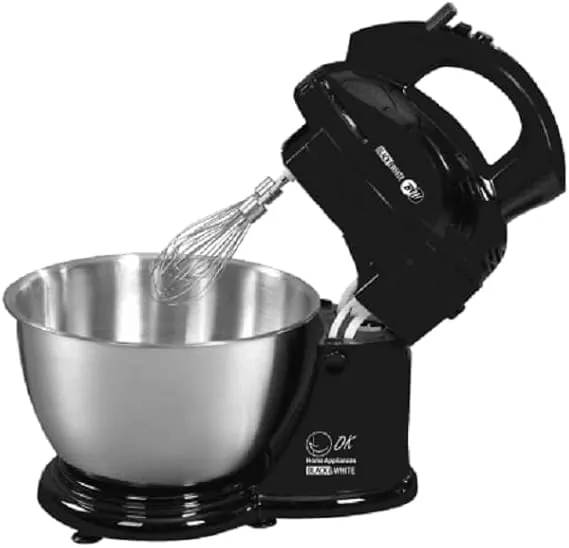 Black & White Egg Beater with Kneader, 4 Litre, 280 Watt, Black, 3500