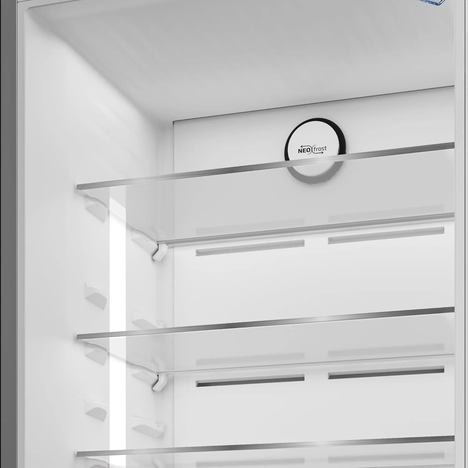 Beko Neo Frost Refrigerator   367 Liters Net   Digital Screen   Dual Cooling   ProSmart Inverter Motor   Harvest Fresh   Brushed Silver   70 cm Width   RDNE420K02D IDTEG