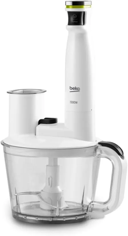Beko Hand Blender   1500 Watts   1.75 Litres Capacity   Full Stanless Steel Cutting System   White   RHB 5050