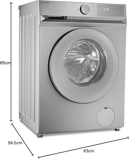Toshiba   Washing Machine   Automatic   Tw Bl90A4Eg(Ss)   Inverter  Steam  Smart Control (Wifi) 8 Kg Silver