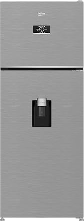 Beko 477 Liters Refrigerator   Double Doors   Harvest Fresh   Inverter Motor   Water Dispenser   Digital Control   B3RDNE500LD B (Brushed Silver)