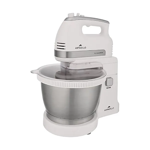 Armadillo mixer, 500 watt, 5 speed, 3.5 liter bowl, White