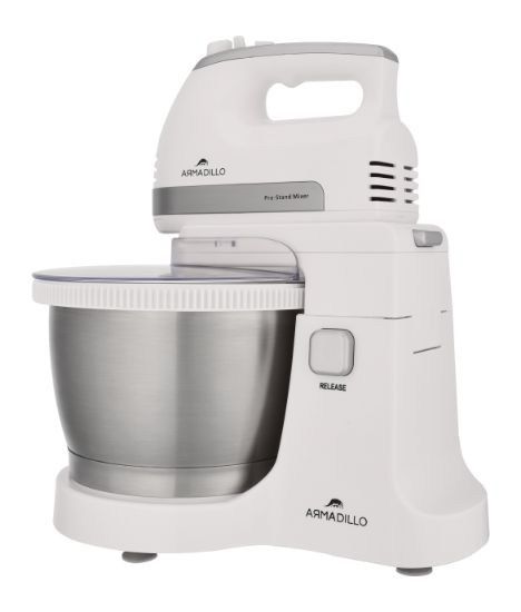 Armadillo mixer, 500 watt, 5 speed, 3.5 liter bowl, White