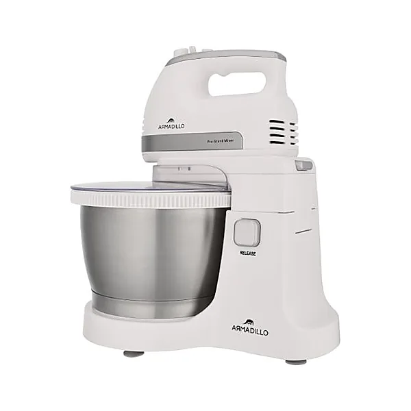 Armadillo mixer, 500 watt, 5 speed, 3.5 liter bowl, White