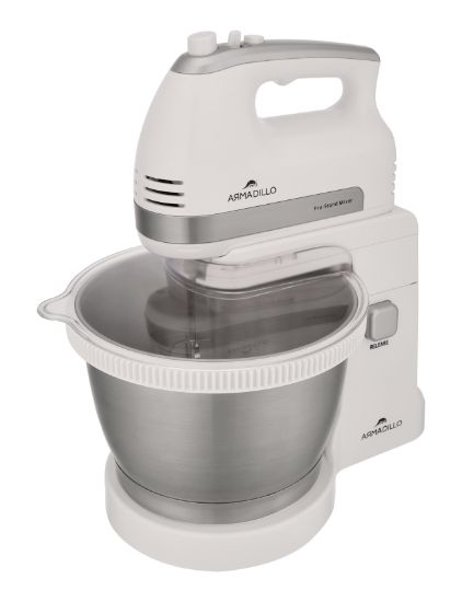 Armadillo mixer, 500 watt, 5 speed, 3.5 liter bowl, White