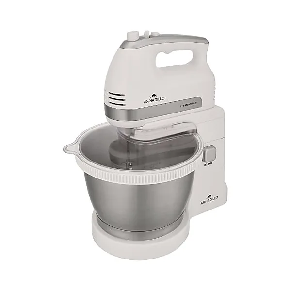 Armadillo mixer, 500 watt, 5 speed, 3.5 liter bowl, White