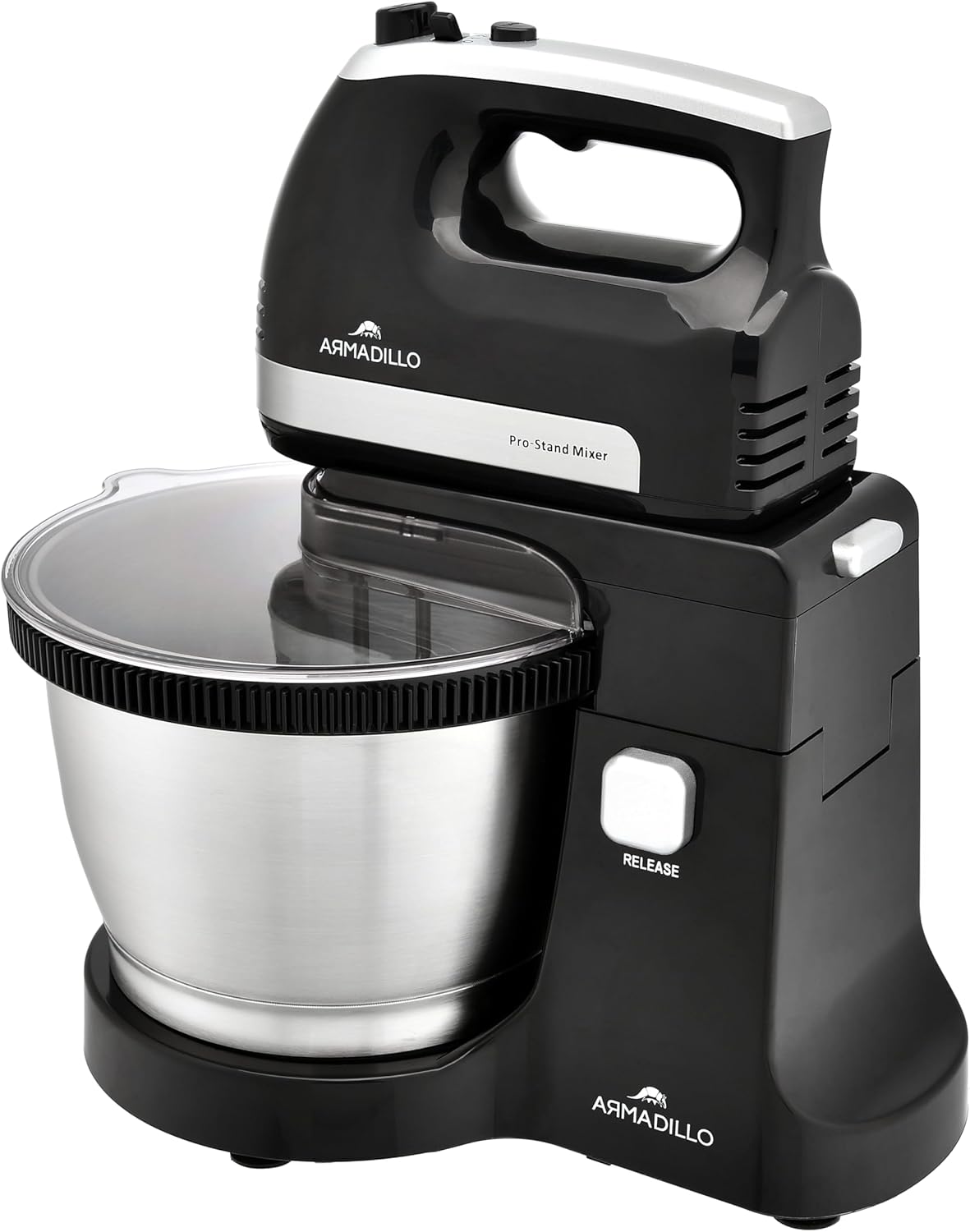 Armadillo mixer, 500 watt, 5 speed, 3.5 liter bowl, black