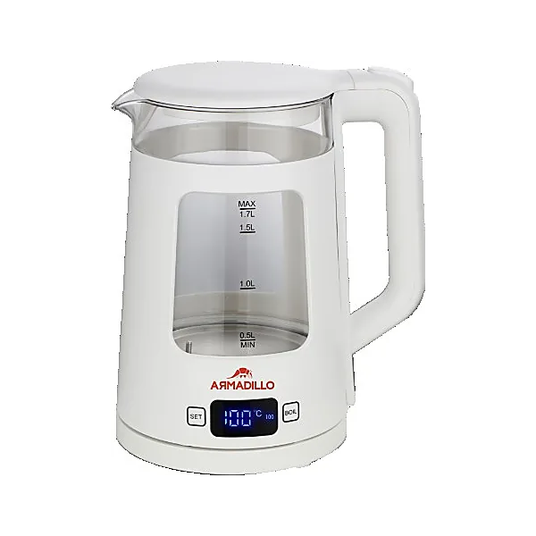 Armadillo Glass Kettle Digital 1.7L (1850 2200W) White