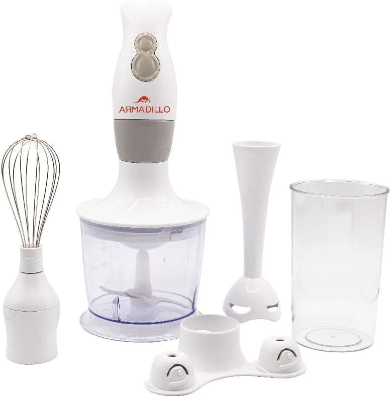 Armadillo Hand Blender Multi Function White Gray 2 Speed 400W
