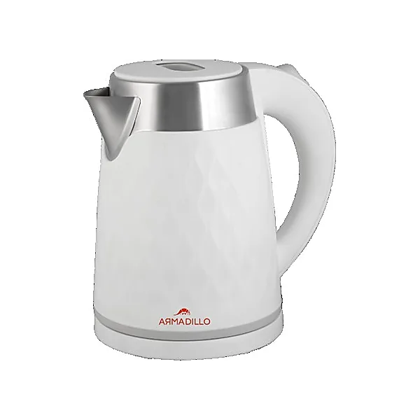 Armadillo double kettle (plastic   stainless steel interior) 1.7 liters, 1500 watts, white