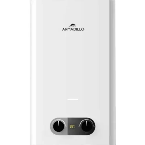 Armadillo Gas Water Heater, 6 Liters, Digital Display, White, ARM HA GAS H WH 0006