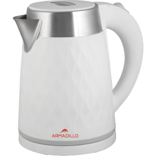 Armadillo double kettle (plastic   stainless steel interior) 1.7 liters, 1500 watts, white