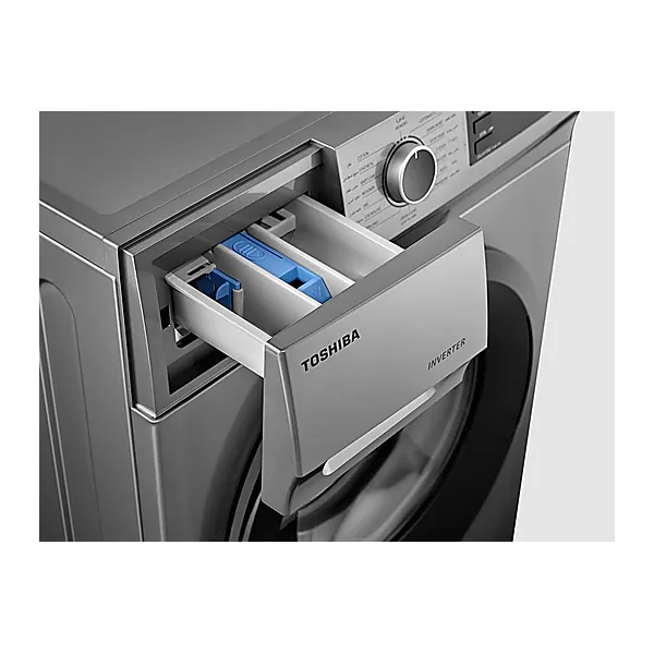 Toshiba Front Load Automatic Washing Machine, 8 Kg, Silver   TW BJ90S2E(SK)