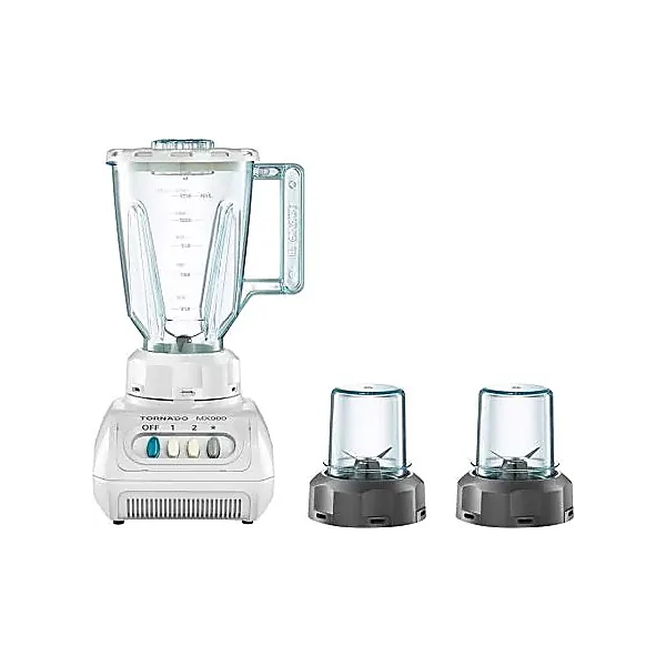 Tornado Electric Blender 250 Watt 1.5 Liter 2 Mills White M 900 2