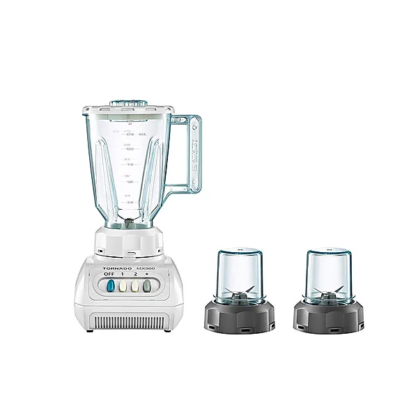 Tornado Electric Blender 250 Watt 1.5 Liter 2 Mills White M 900 2