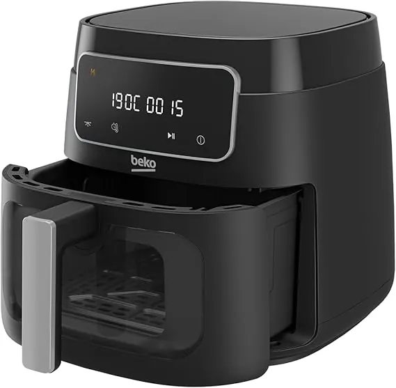 Beko 1750W Oil Free Air Fryer, 7.6 Litre Capacity, Black