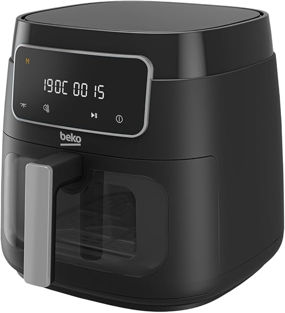 Beko 1750W Oil Free Air Fryer, 7.6 Litre Capacity, Black