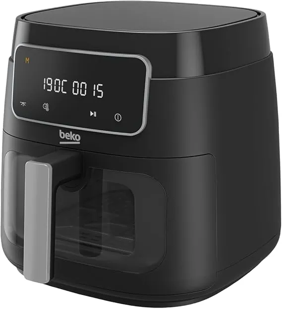 Beko 1750W Oil Free Air Fryer, 7.6 Litre Capacity, Black