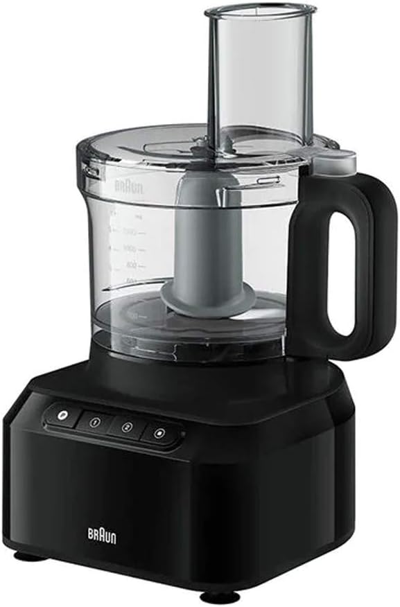 Braun PureEase Food Processor, 800 Watts, Black – International Warranty – FP3132BK
