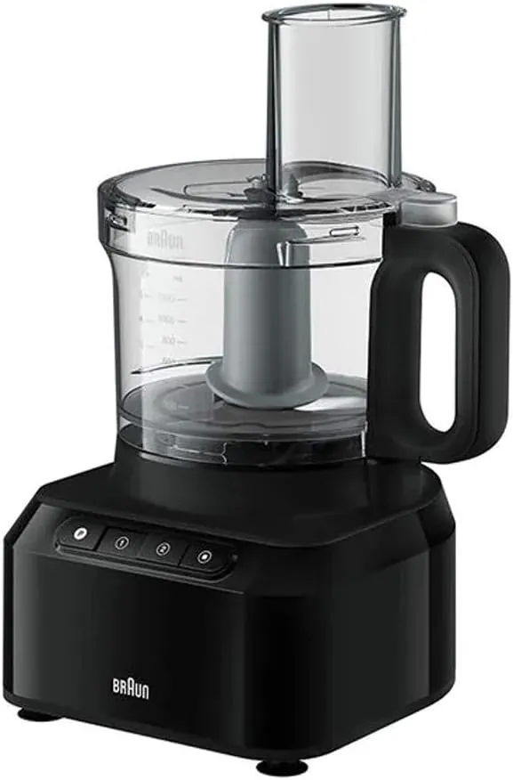 Braun PureEase Food Processor, 800 Watts, Black – International Warranty – FP3132BK