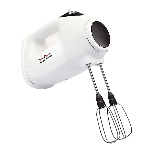 Moulinex Master Mix Hand Mixer, 5 Speeds, 425 Watt, White   Grey   HM400BEG