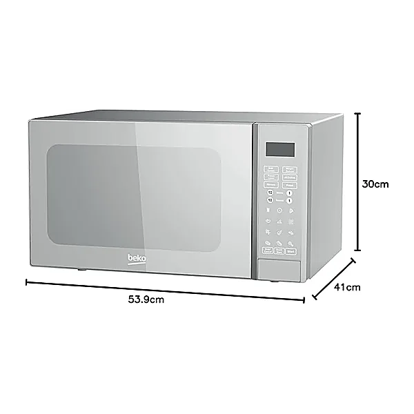 Beko 900W Digital Microwave with Grill, 30 Liter Capacity, Control, Silver