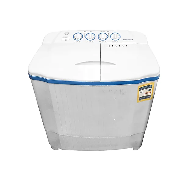 Universal Powermatic 10kg Semi Automatic Clothes Washer, 2 Tub, 2 Motors, White, Model, WHA WHI 10KG UNI