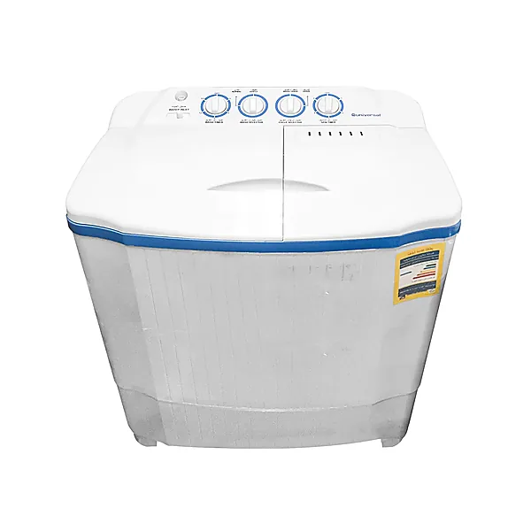 Universal Powermatic 10kg Semi Automatic Clothes Washer, 2 Tub, 2 Motors, White, Model, WHA WHI 10KG UNI