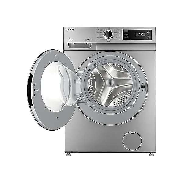 TOSHIBA Washing machine TW BJ80S2EG(SK) Front Loading, THEGREATWAVES, REAL INVERTER, WATER SHIELD FILTER, DRUM CLEAN, QUICK WASH, Full Automatic, 7KG, Silver
