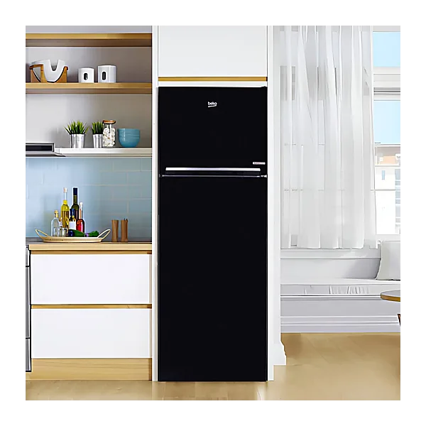 Beko No Frost Refrigerator, 408 Liters, Inverter Motor, Black  RDNE448M20B