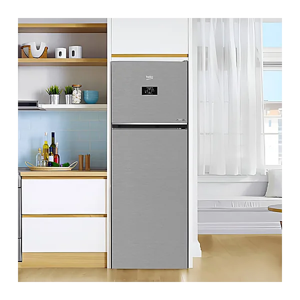 Beko Freestanding Refrigerator, No Frost, 2 Doors, 590 Litres, Inverter Motor, Silver   B3RDNE590ZXB