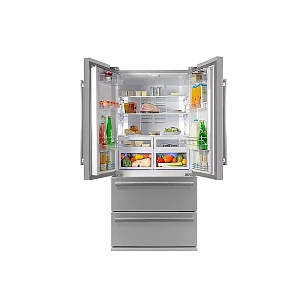 Beko gne60500x no frost stainless steel refrigerator with digital touch screen, 2 doors and 2 drawers, 539 liters   silver