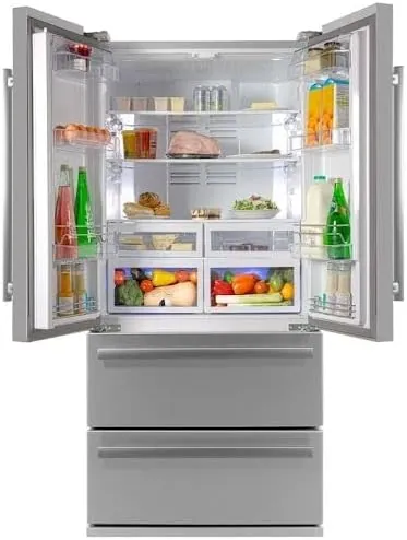 Beko gne60500x no frost stainless steel refrigerator with digital touch screen, 2 doors and 2 drawers, 539 liters   silver