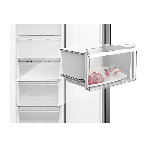 Toshiba No Frost Upright Freezer, 7 Drawers, Digital Display, Silver, Model GR RU312WE DMN (57)