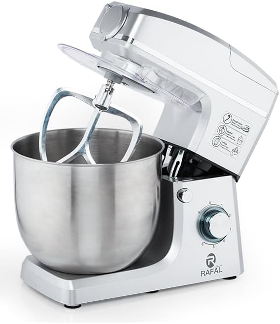 Rafal Stand Mixer, 7 Liter, 1500 Watt, Silver   RA0537