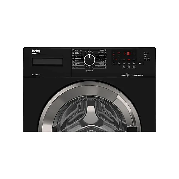 Beko Automatic Front Loading Washing Machine, 8 Kg, Inverter Motor, Black   WTV 8612 XBCI
