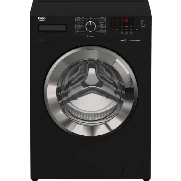 Beko Automatic Front Loading Washing Machine, 8 Kg, Inverter Motor, Black   WTV 8612 XBCI