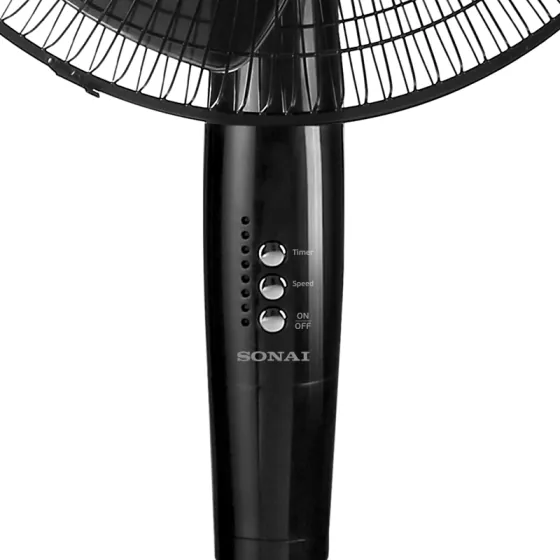 Sonai Stand Fan, 16 Inch, Black   MAR 1631