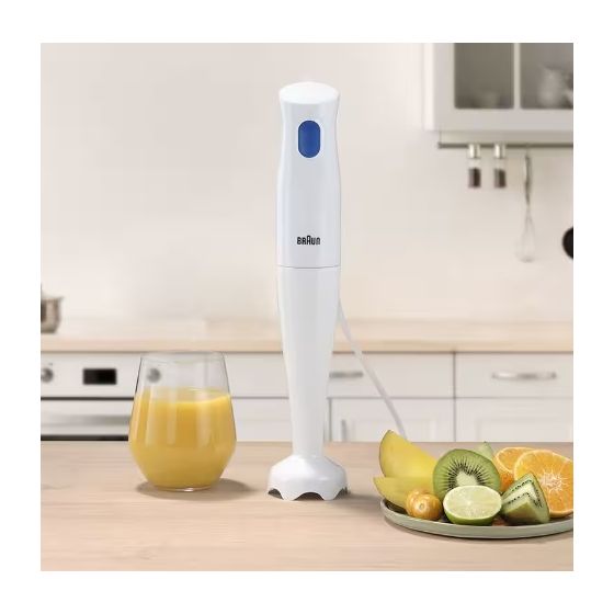 Braun Hand Blender with Beaker, 600ml, 450 Watt, White   MQ10.000PWH