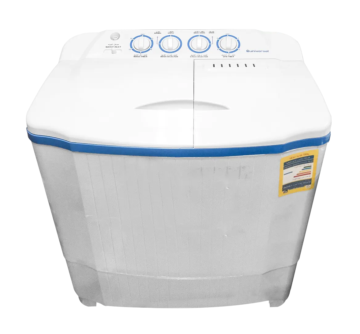 Universal Powermatic 10kg Semi Automatic Clothes Washer, 2 Tub, 2 Motors, White, Model, WHA WHI 10KG UNI