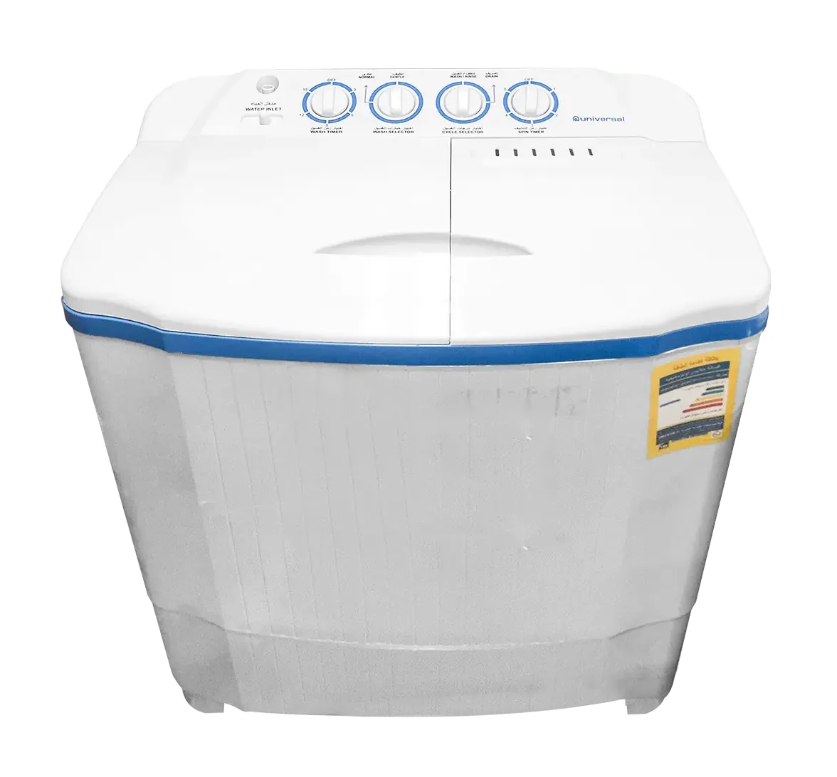 Universal Powermatic 10kg Semi Automatic Clothes Washer, 2 Tub, 2 Motors, White, Model, WHA WHI 10KG UNI