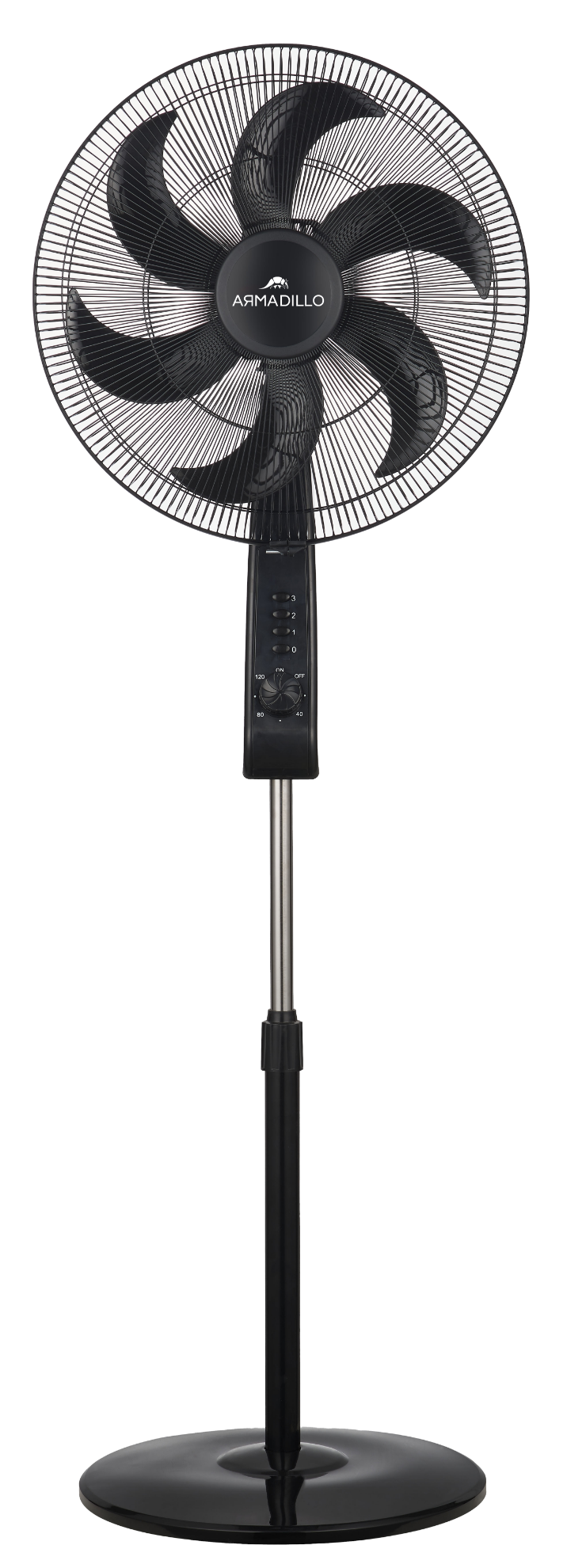 Armadillo Stand Fan – 18 Inch – 70W – 6 Blades – Black