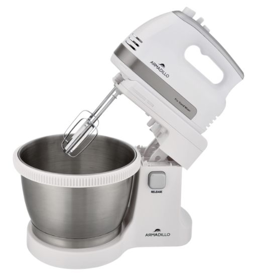 Armadillo Stand Mixer – 500W – 3.5L Bowl – 5 Speeds – White