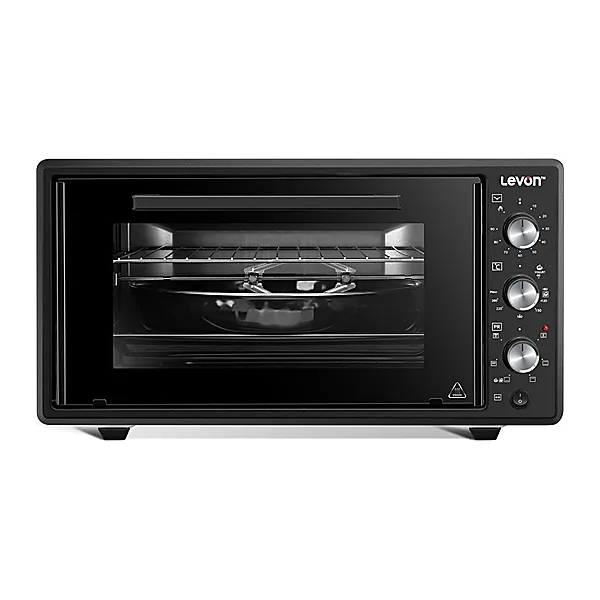 Livon Electric Oven 45 Litres Black Double Grill and Double Glass Fan