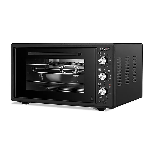 Livon Electric Oven 45 Litres Black Double Grill and Double Glass Fan