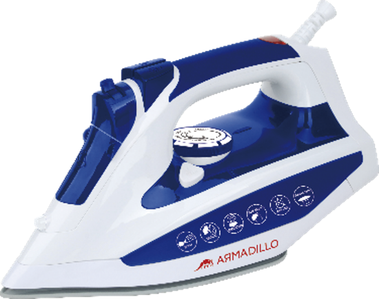 Armadillo Steam Iron – 2200W – Ceramic Soleplate – Blue